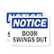 Signmission Door Swings Out, 10 in W x Rectangle, Vinyl Decal OS-2PACK-NS-D-710-L-11523 - alternate 1